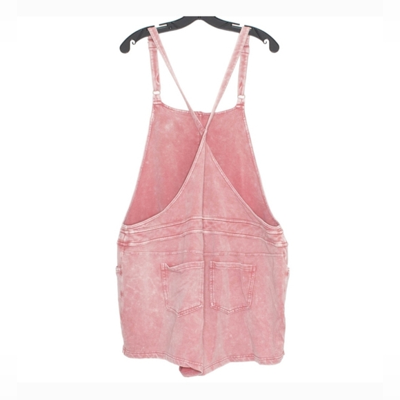 Torrid LoveSick Womens Shortalls Shortfall French Terry Surf Mauve Wash 2 2X IU - Picture 2 of 5